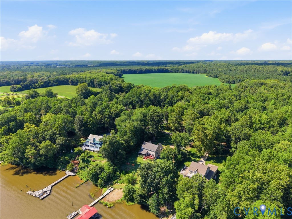 210 Riverview Road Stevensville, VA 23161 - Photo 60 of 63 Waterfront property featuring a private dock, lush