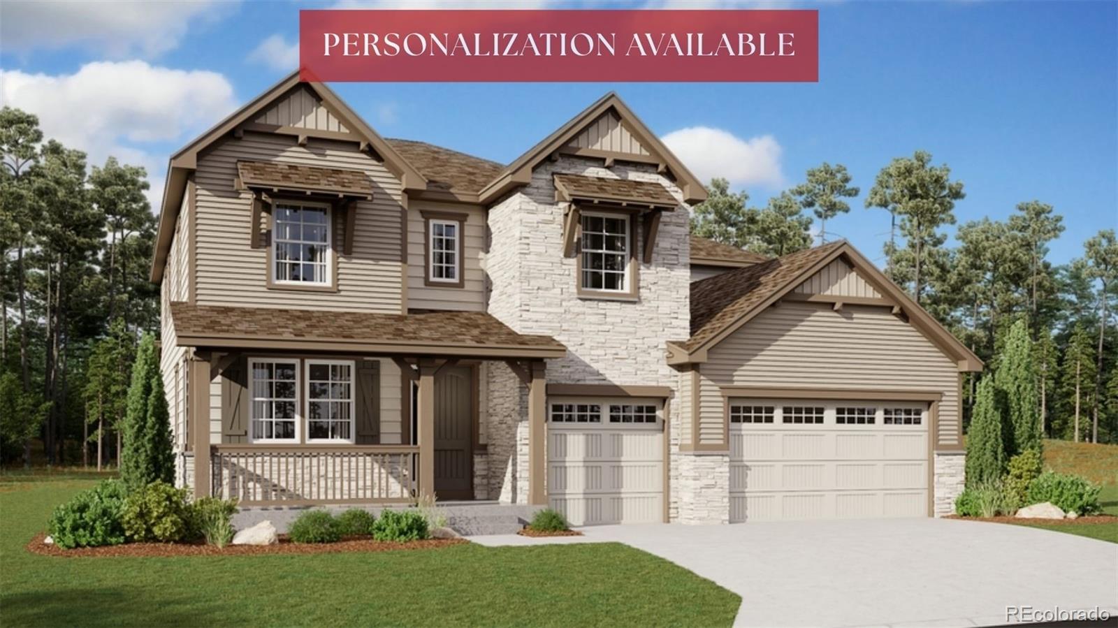 6030 Oban Road Timnath, CO 80547 - Photo 1 of 4 a front view of a house with a yard and garage