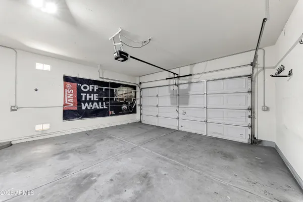 a view of a garage