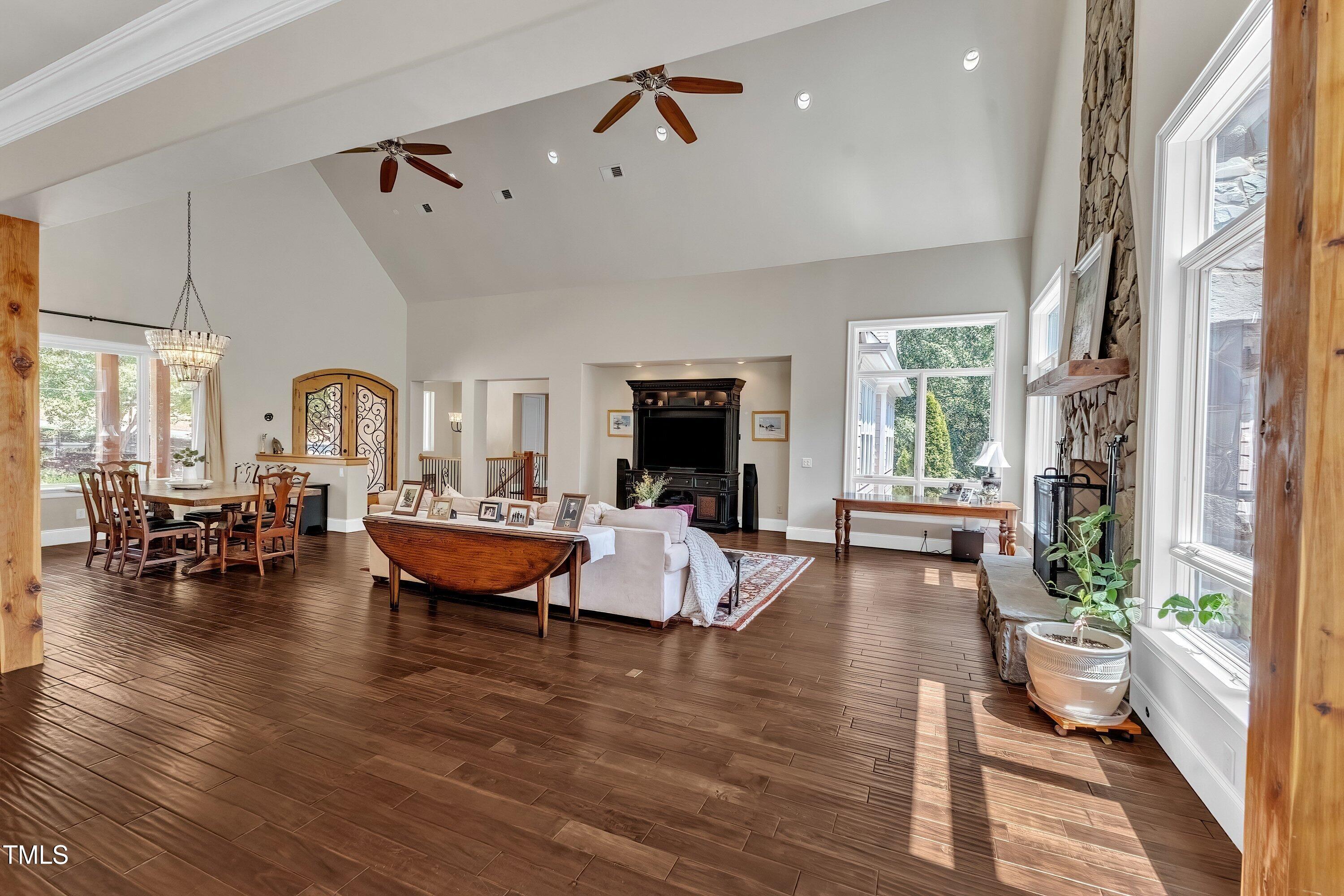 1004 Tobiano Lane Raleigh, NC 27614 - Photo 10 of 48 a living room with furniture and a fireplace