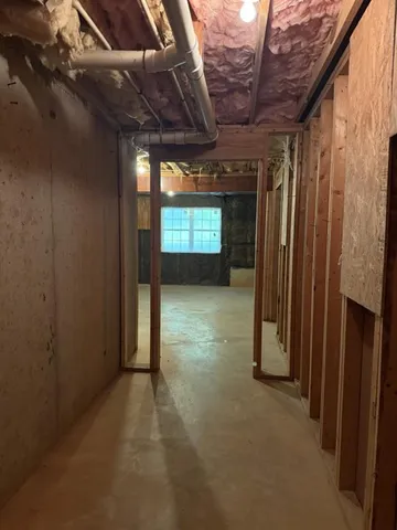 a balcony with wooden floor