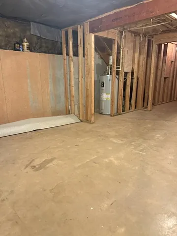 a balcony with wooden floor