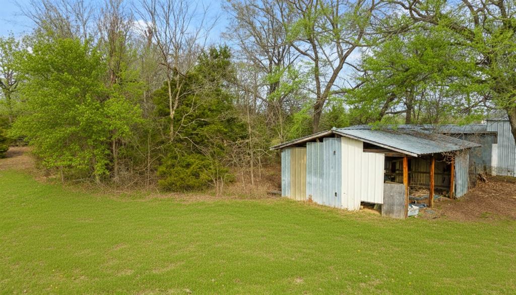 595 County Road Powderly, TX 75473 - Photo 18 of 25 a white house that has a tree in front of it