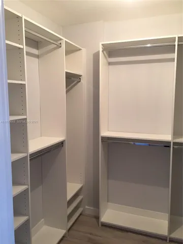 a close view of closet