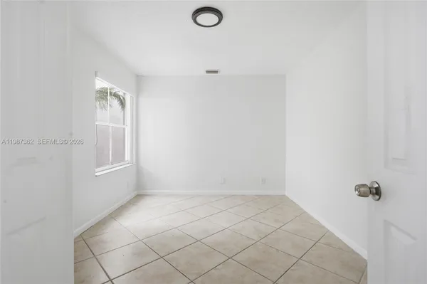 an empty room with a window