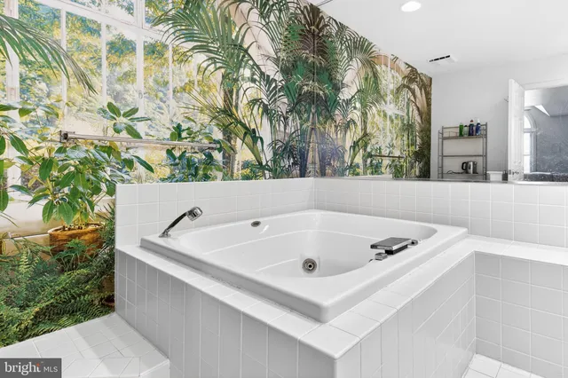 a view of a building from a balcony