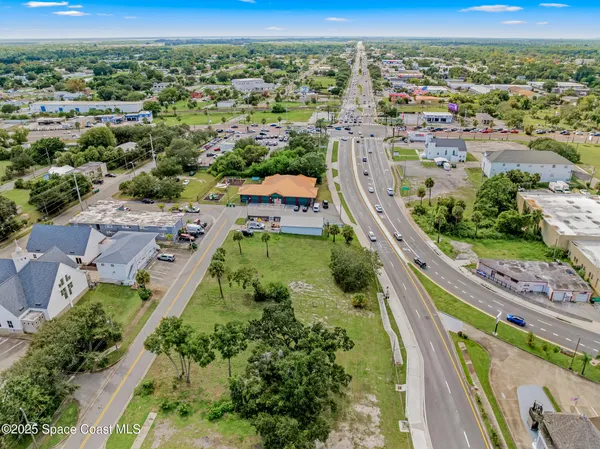 an aerial view of a city