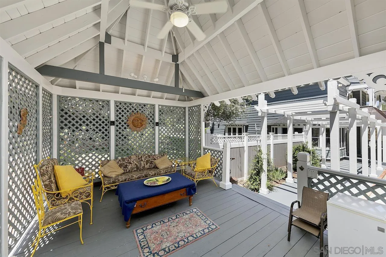 28659 Old Highway 80 Pine Valley, CA 91962 - Photo 42 of 55 a balcony with furniture and wooden floor