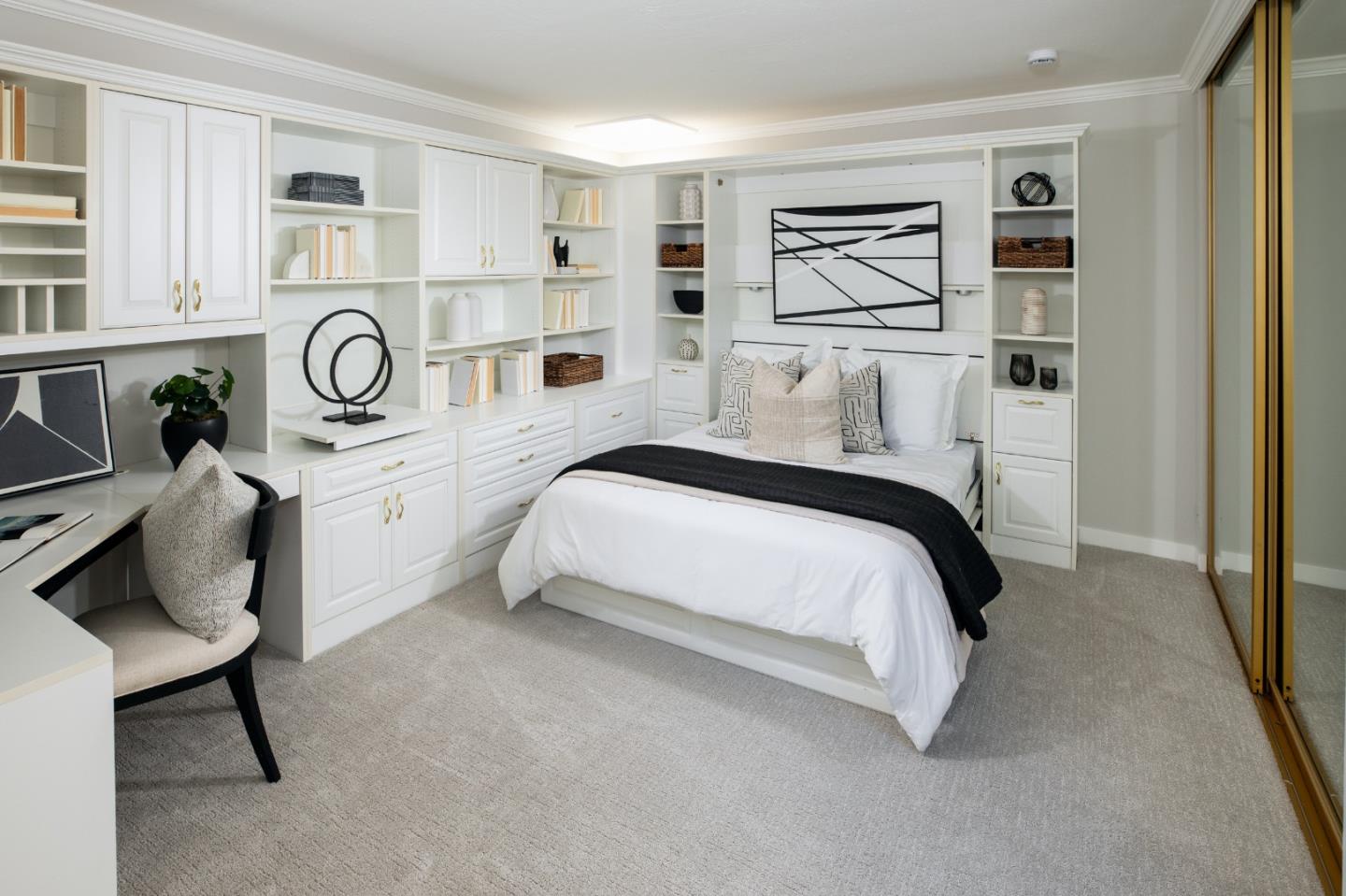 71 Bay Tree Lane Los Altos, CA 94022 - Photo 17 of 32 a bedroom with a bed and a cabinets