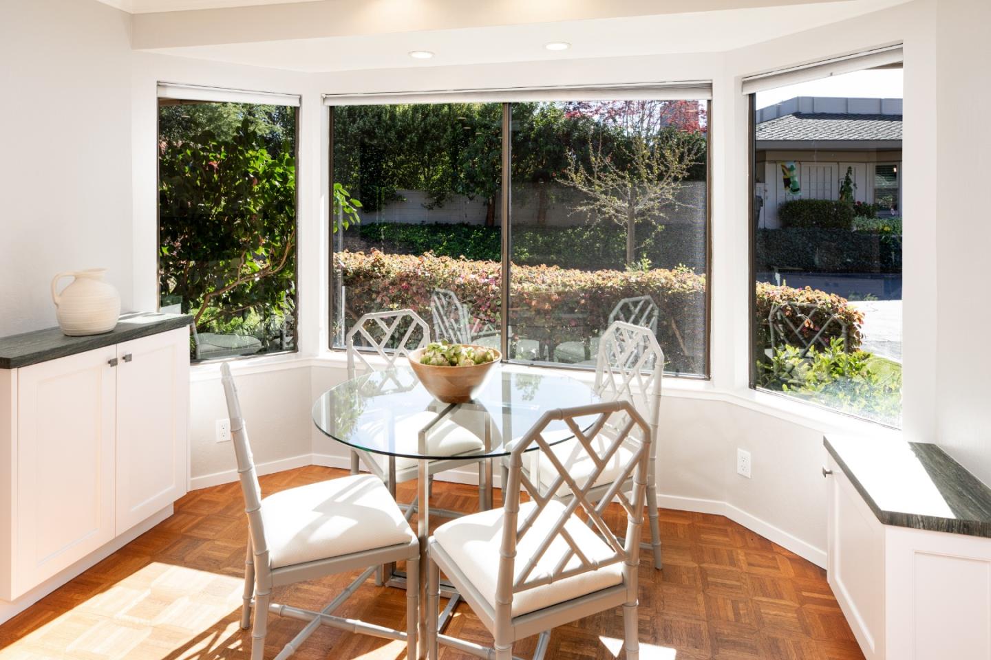 71 Bay Tree Lane Los Altos, CA 94022 - Photo 5 of 32 a view of a dining room with furniture wooden floor and glass door