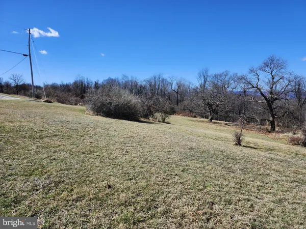 a view of a yard with wooden fence