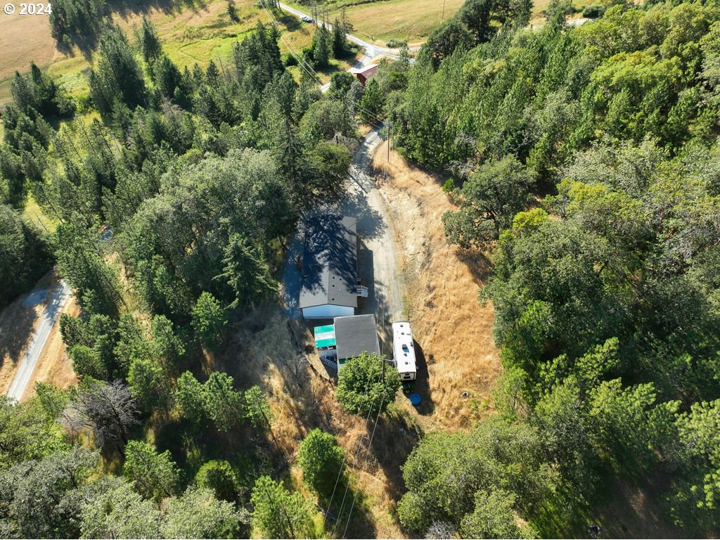 1069 Spring Brook Road Myrtle Creek, OR 97457 - Photo 31 of 43 an aerial view of residential house with outdoor space and trees all around