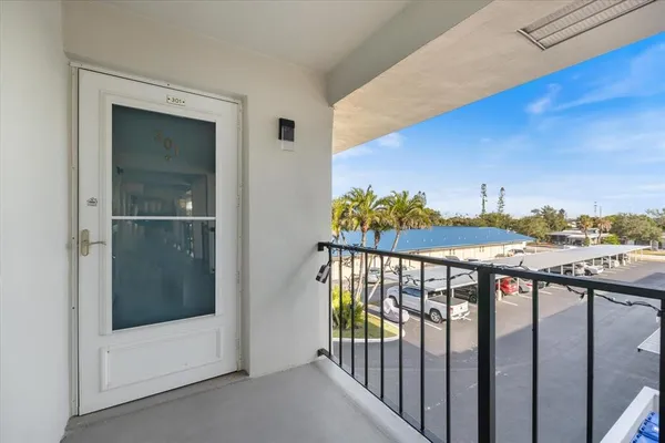 a view of a balcony