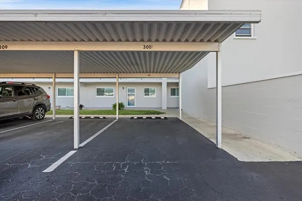 a view of a car garage