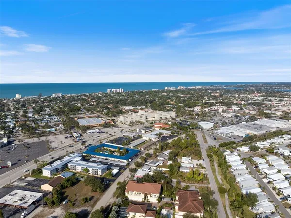 an aerial view of multiple house