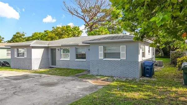 a view of a house with a outdoor space