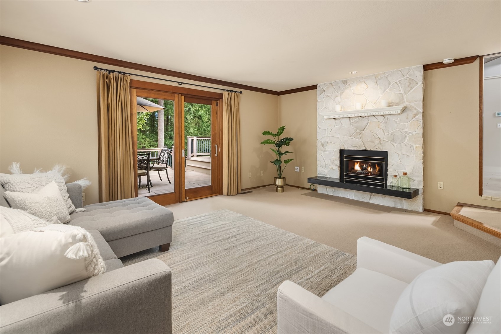 3905 108th Street Southeast Everett, WA 98208 - Photo 8 of 28 a living room with furniture and a fireplace