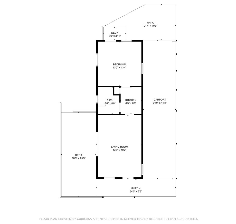 5963 Schilling Road Coulterville, CA 95311 - Photo 73 of 75 ADU FLOOR PLAN BY CUBICASA; ACCURATE BUT NOT GUARANTEED
