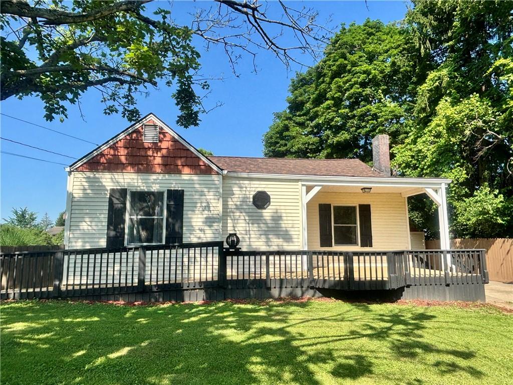 a front view of a house