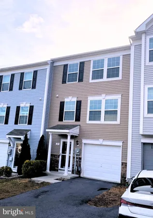 a front view of residential houses
