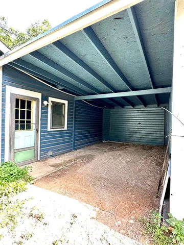 a view of backyard of house