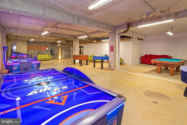 a room with gym equipment