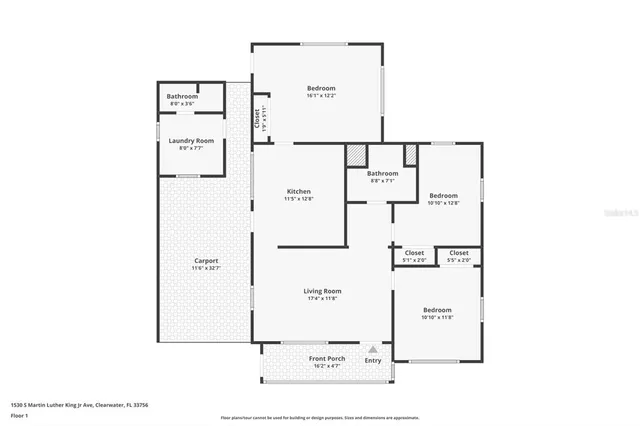$2,195 | 1530 South Martin Luther King Junior Avenue, Clearwater, FL 33756