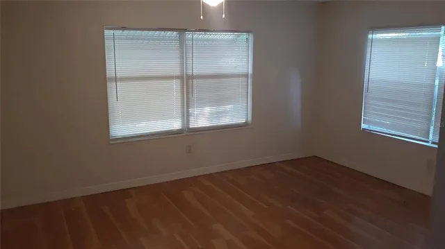 an empty room with a window
