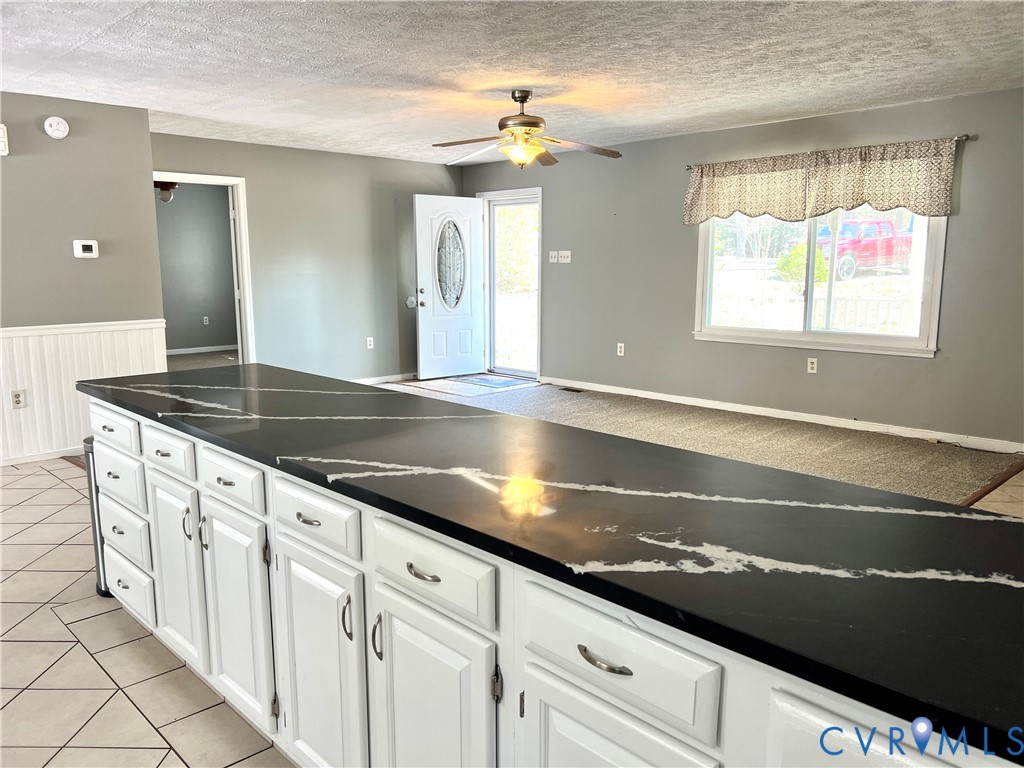 2049 Riddle Road Blackstone, VA 23824 - Photo 8 of 44 Kitchen with a ceiling fan, light tile patterned f