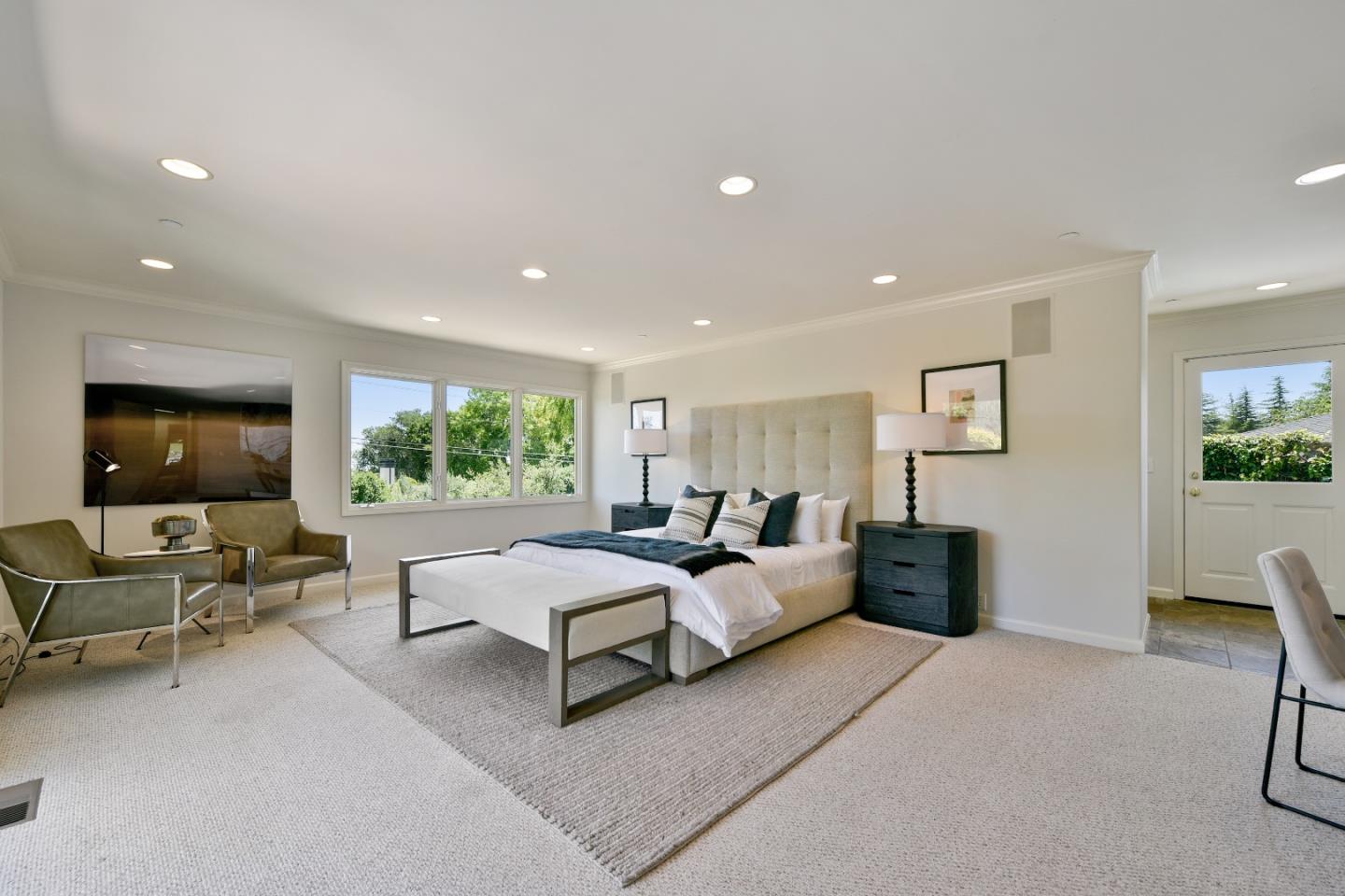 855 Longview Road Hillsborough, CA 94010 - Photo 15 of 32 a living room with furniture and a flat screen tv