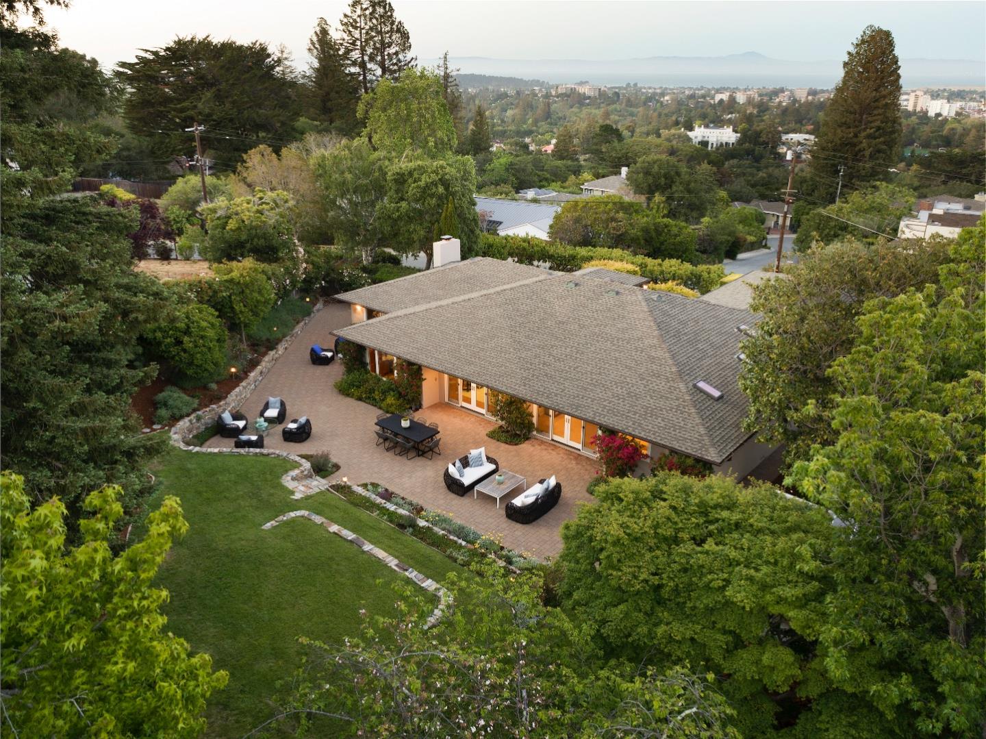 855 Longview Road Hillsborough, CA 94010 - Photo 26 of 32 an aerial view of a house with an outdoor space