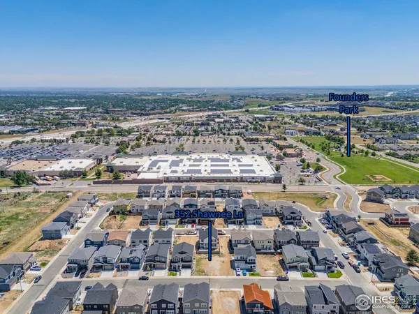 an aerial view of a city
