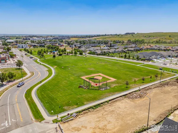 an aerial view of a football ground