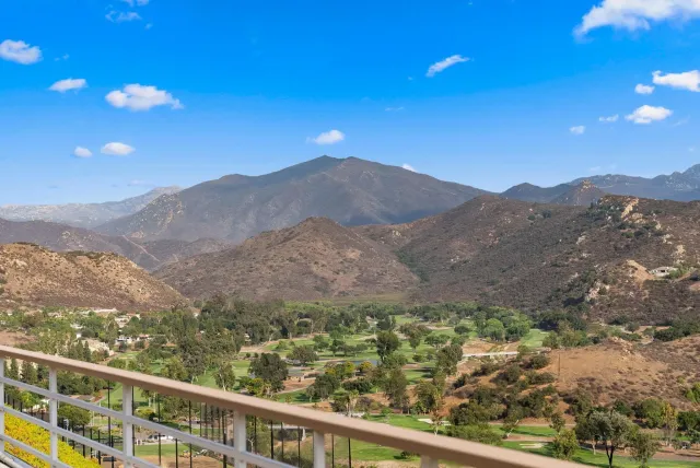 a view of a city with mountain