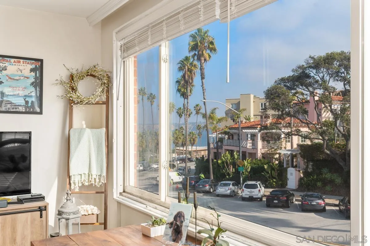 a view of a city from a building