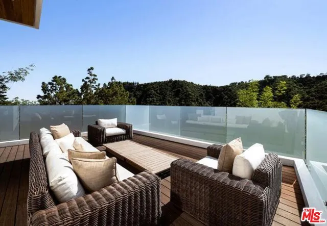 a view of a couches in the roof deck