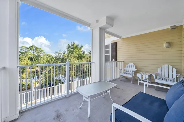 a outdoor living space with furniture