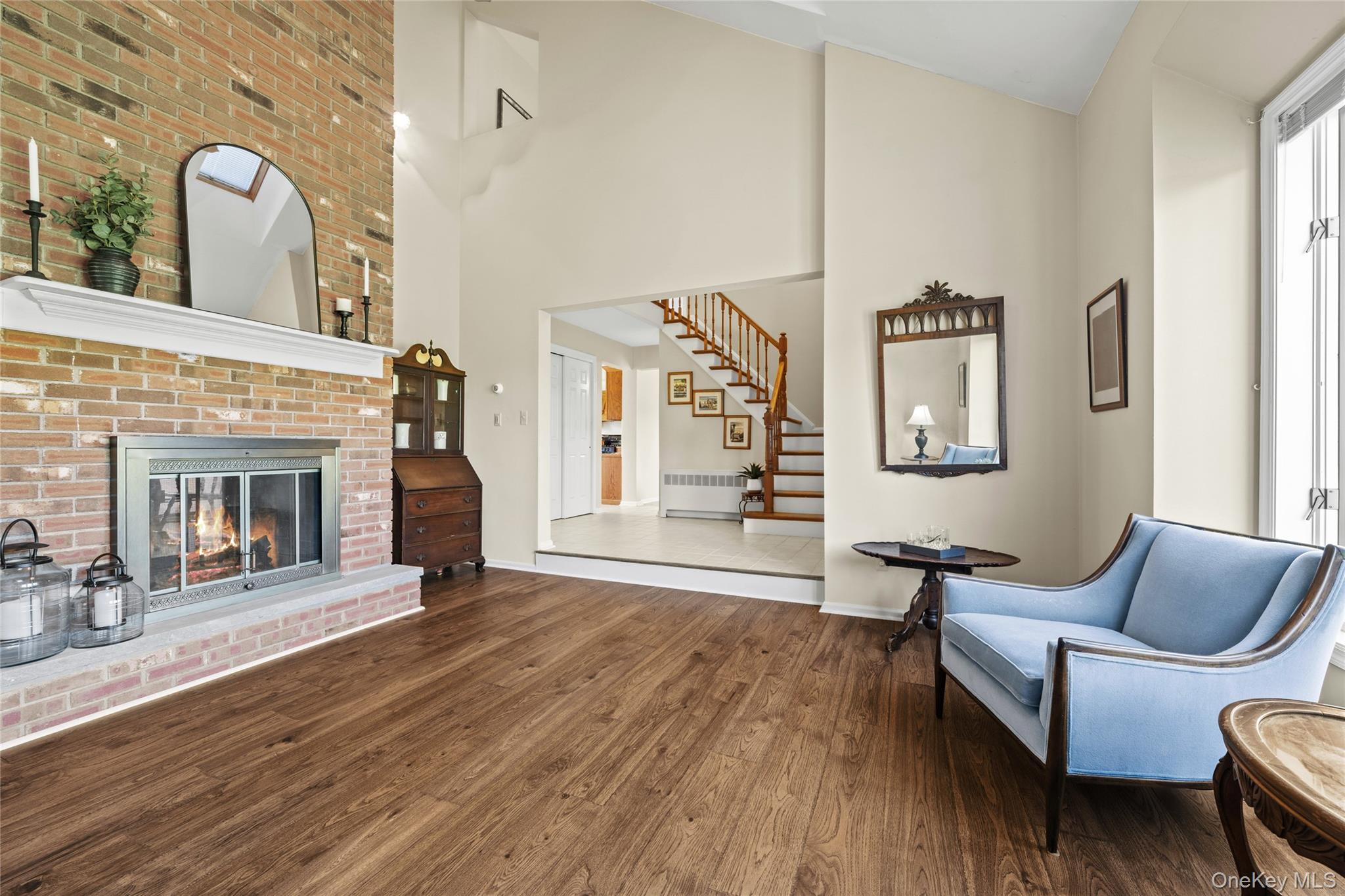 296 Ridge Road Westtown, NY 10998 - Photo 7 of 33 Woodburning Fireplace with Brick Surround