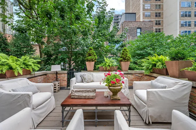 a outdoor space with furniture