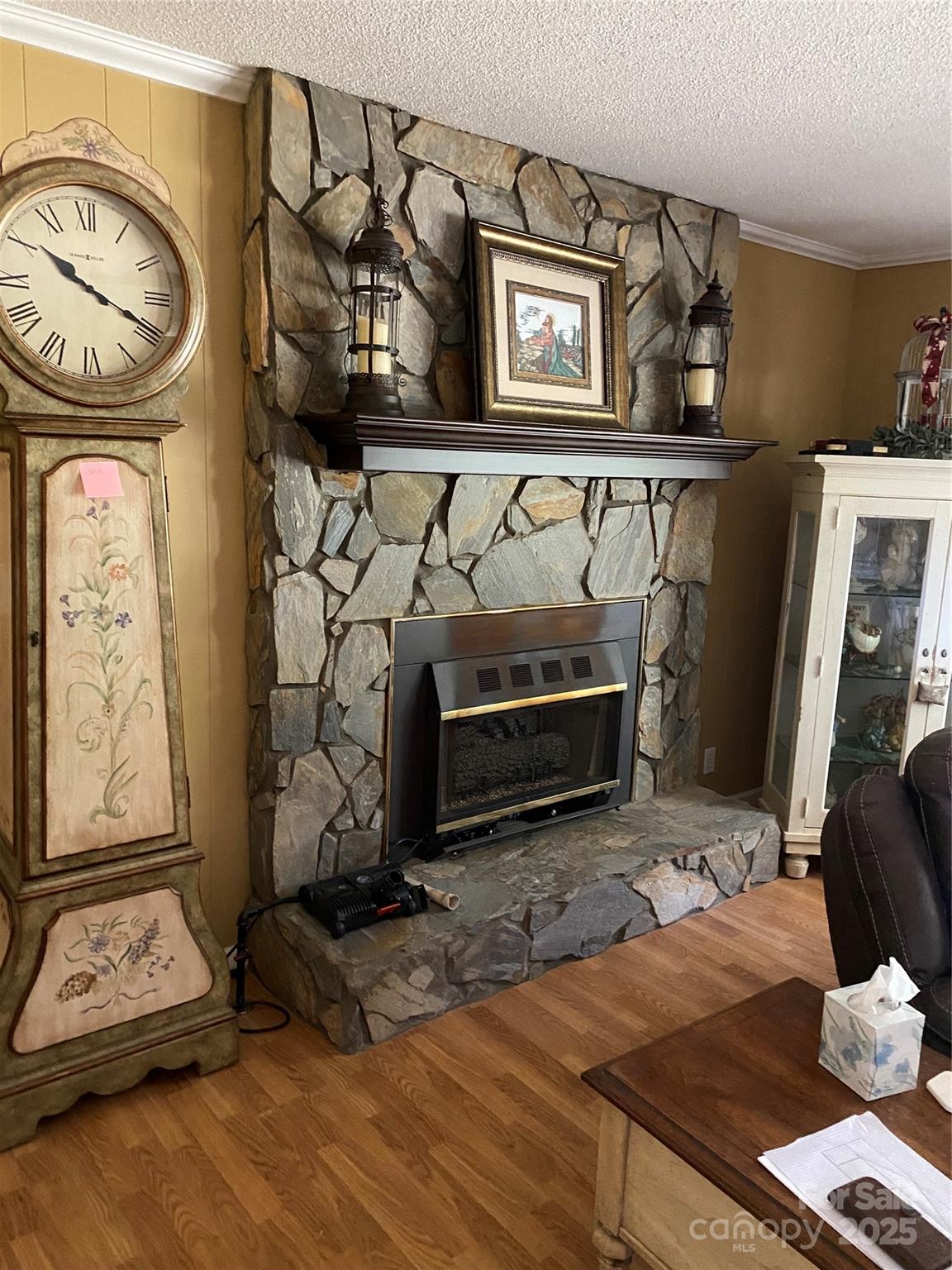 9525 Mull Road Vale, NC 28168 - Photo 13 of 36 a living room with fireplace furniture and a flat screen tv
