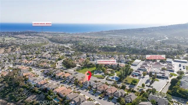 an aerial view of a city