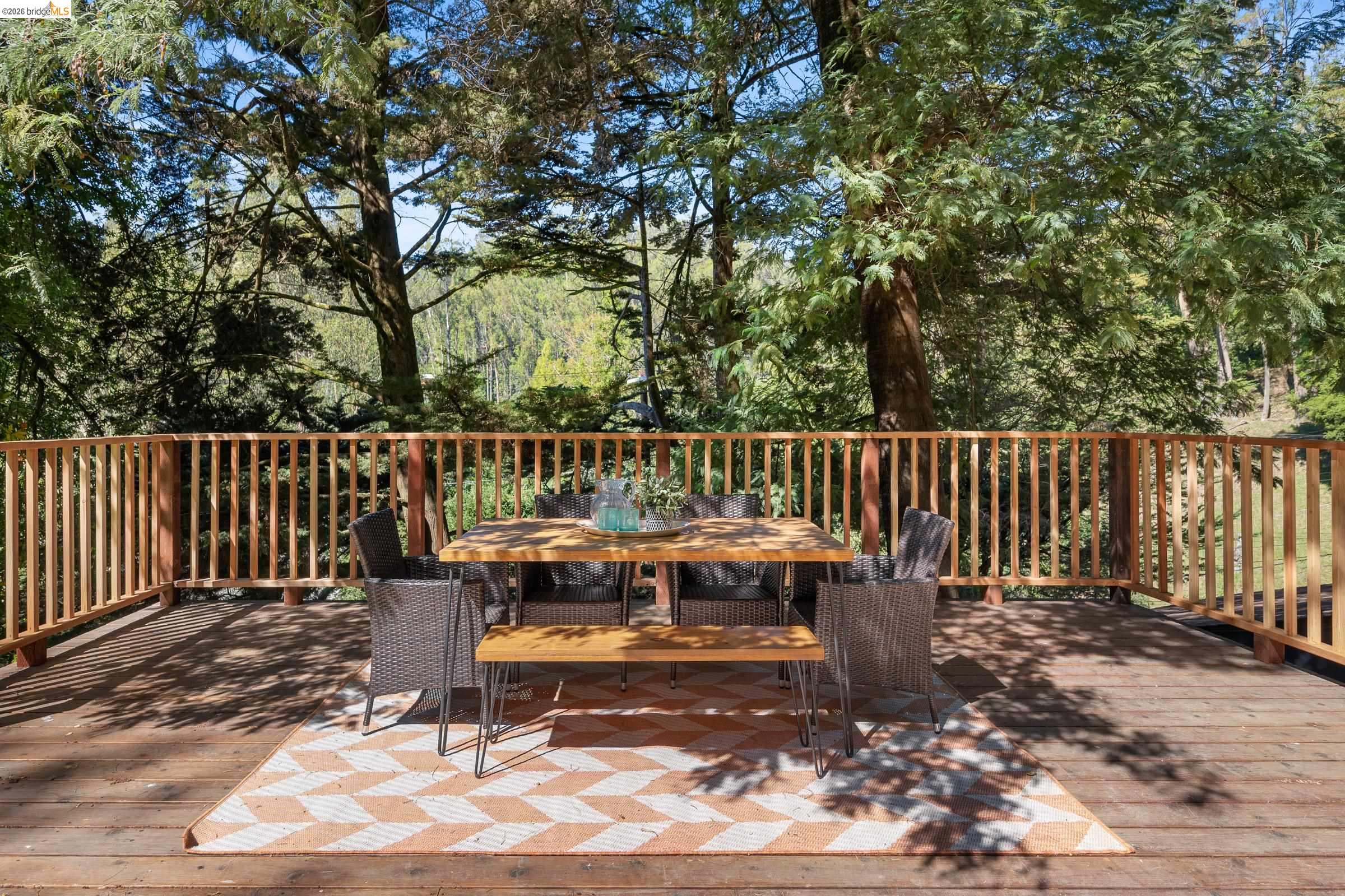 6600 Heather Ridge Way Oakland, CA 94611 - Photo 51 of 58 Wooden terrace with outdoor dining area