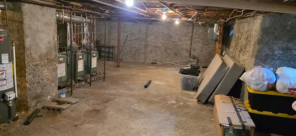 a front view of a house with outdoor space