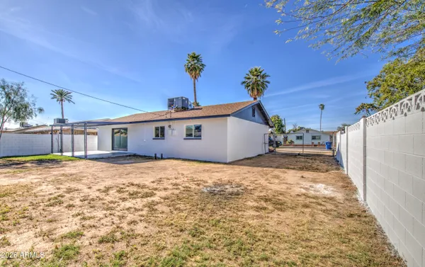 a house view with a garden space