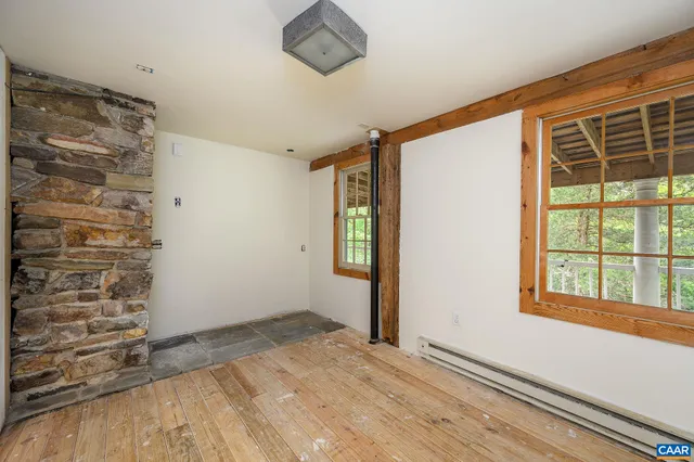 an empty room with a window