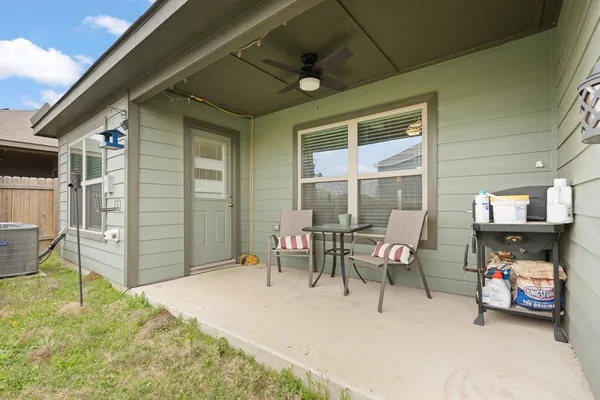 a outdoor space with furniture