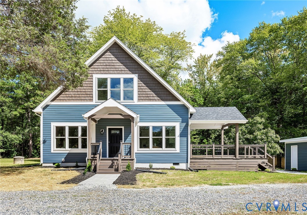10601 Beaver Bridge Road Chesterfield, VA 23838 - Photo 1 of 39 Two-story residence featuring blue siding with a b