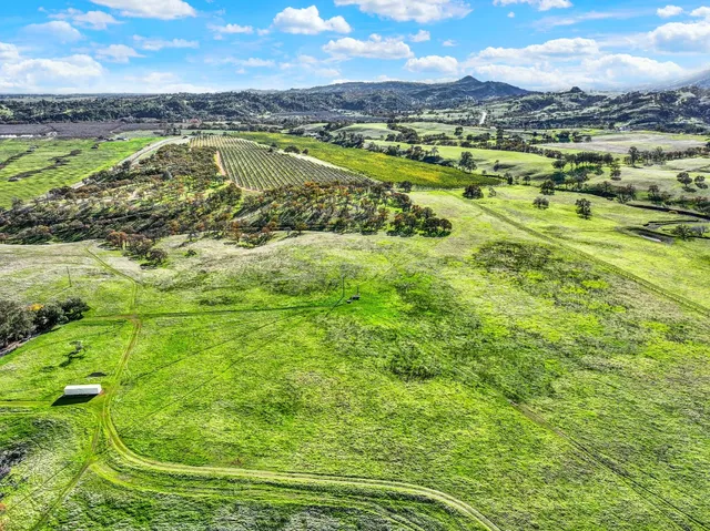 a view of an outdoor space and mountain view