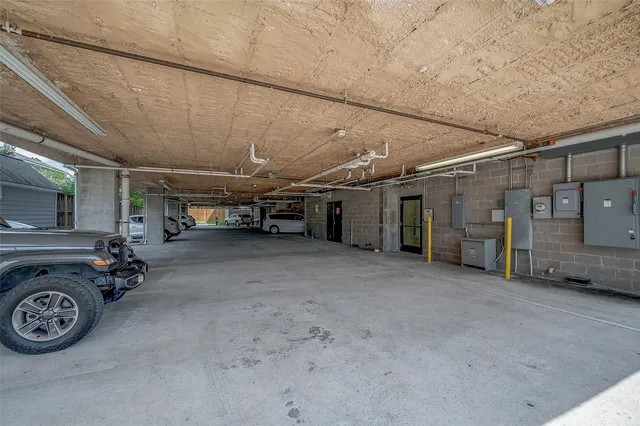 a view of a car garage