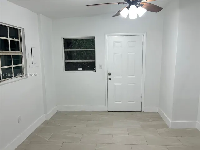 an empty room with a window